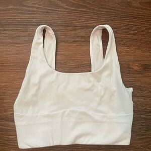 Women's White Gym Shark Bra